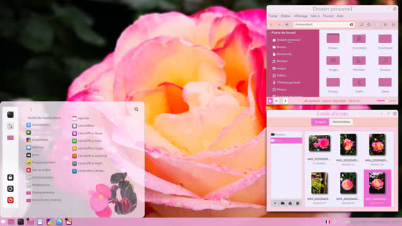 Thème Linux Destinée rose